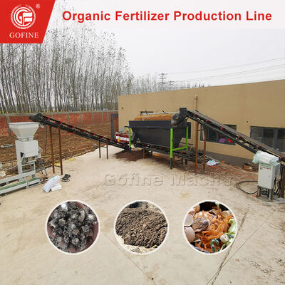 도시 폐기물 퇴비화용 완비된 비료 생산 라인 장비
